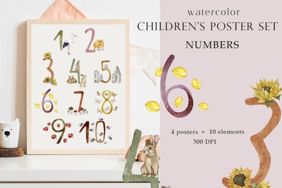 Download Children's Posters with Numbers Clipart - Post Collection