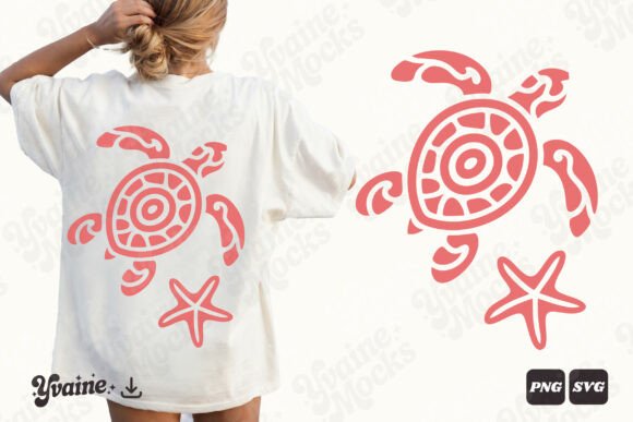 Download Boho Sea Turtle Coastal Summer PNG SVG - Sea turtle Collection