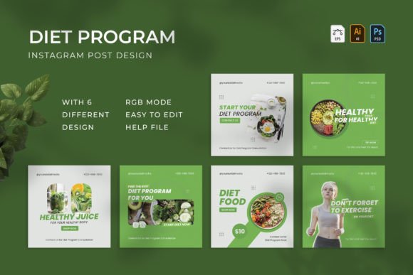 Download Diet Program - Instagram Post - Post Collection