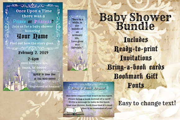 Download Fairytale Baby Shower Bundle - Baby shower bundle Collection