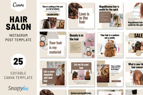 Download Hair Salon Instagram Post Template - Post Collection