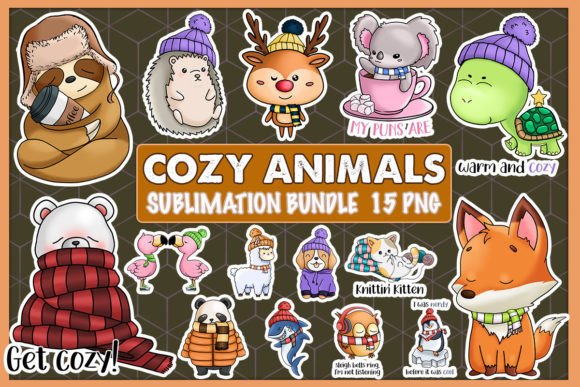 Download Cozy Animals Sublimation Bundle - Cozy animals Collection