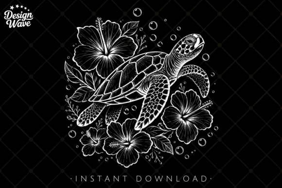 Download Sea Turtle Line Art Tropical Summer PNG - Sea turtle Collection