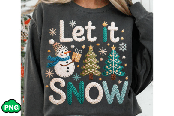 Download Faux Yarn Let It Snow Png, Christmas Png - Premium Bundle