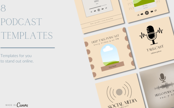 Download 8 Podcast Instagram Post Templates - Post Collection