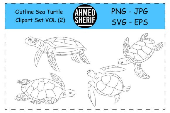 Download Sea Turtle Clipart Set. Sea Life Clipart - Sea turtle Collection