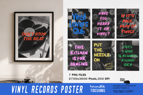 Download Vinyl Records Poster Wall Art Bundle - Post Collection