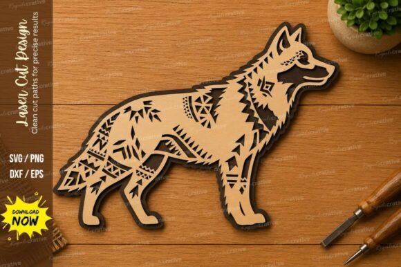 Download Wolf Wildlife Silhouette Wall Art Laser - Wolf Collection