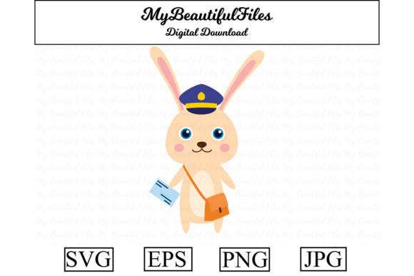 Download Hare Postman Clipart Illustration - Post Collection