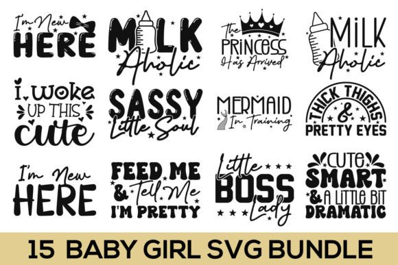 Download Baby Girl SVG Bundle, Baby Shower Bundle - Baby shower bundle Collection