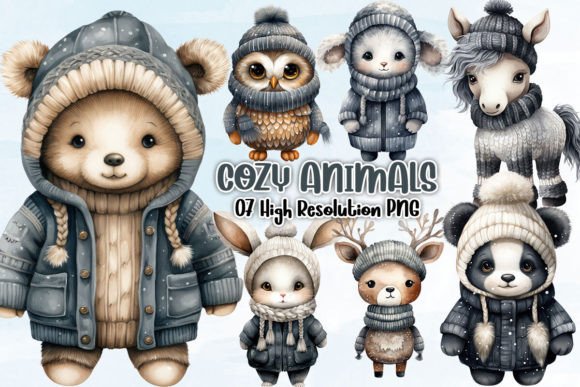 Download Cozy Animals Sublimation Clipart PNG - Cozy animals Collection