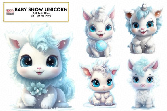 Download Baby Snow Unicorn Sublimation Clipart - Premium Resources