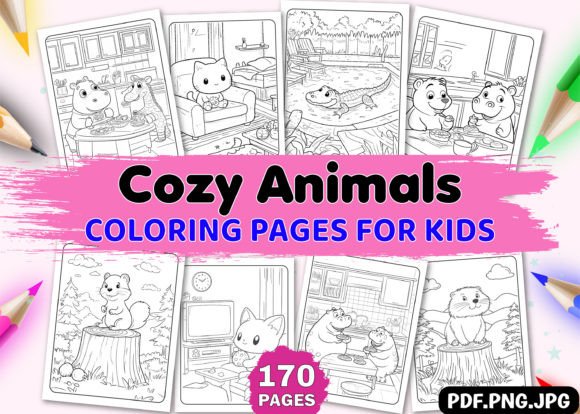 Download 170 Cozy Animals Coloring Pages or Kids - Cozy animals Collection