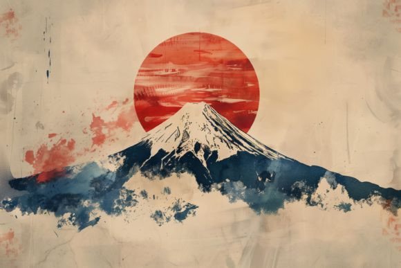 Download Japan Mountain Fuji Watercolor Poster - Post Collection