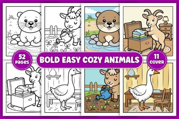 Download Cozy Animals Coloring Pages for Kids - Cozy animals Collection