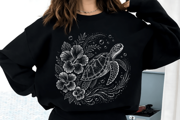 Download Ocean Floral Sea Turtle Marine Life PNG - Sea turtle Collection